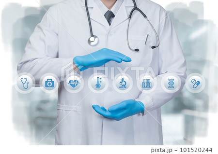 The concept of providing medical services and the diagnosis. 101520244