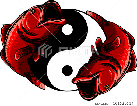 vector illustration of Yin Yang symbol on white background 101520514