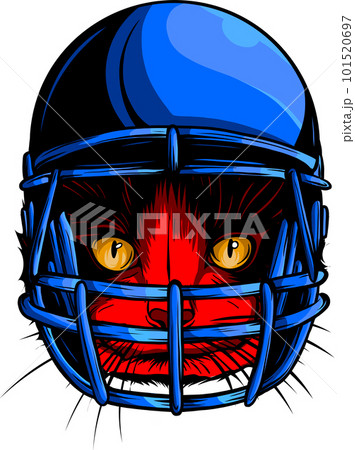 football helmet. Vector sport illustration. Equipment for protection of player. Isolated on background. football helmet. Vector sport illustration. Equipment for protection of player. Isolated on background. 101520697