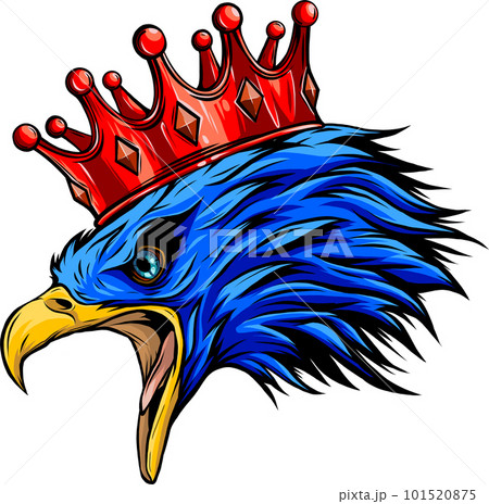 Mascot Head of an Eagle, vector illustration on white background. digital hand draw design Mascot Head of an Eagle, vector illustration on white background. digital hand draw design 101520875