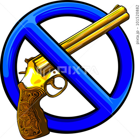 Revolver Pistol. Vintage Colt Revolver vector illustration 101520882