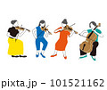 弦楽四重奏　楽器を演奏する　女性 101521162