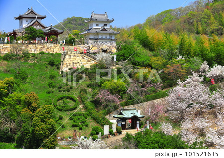 【広島県】桜が満開の因島水軍城 101521635