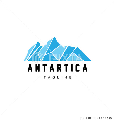 Mountain Logo, Antarctic Iceberg Logo Design, Nature Landscape Vector, Product Brand Illustration Icon 101523640