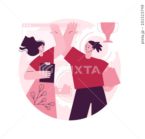 Teamwork power abstract concept vector illustration. Effective team-working, project delivery, team members skills, teamwork solutions, effective collaboration, goal achievement abstract metaphor. 101523749