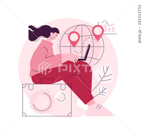 Expat work abstract concept vector illustration. Expat job listing, effective migrant workers, expatriate program, outside country employment, international work opportunity abstract metaphor. 101523752