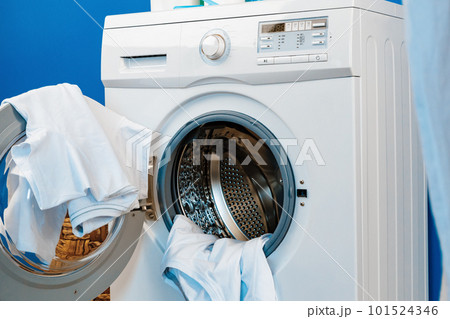 Laundry room. Close up of washing machine 101524346