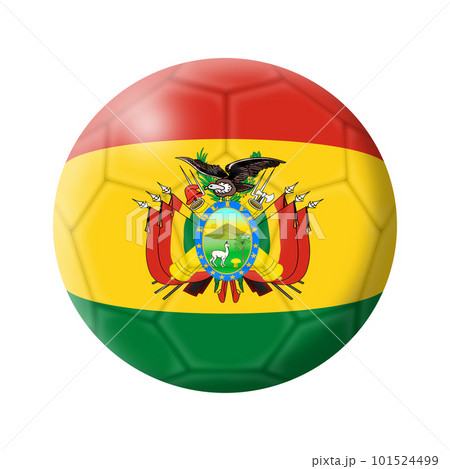 Bolivia soccer ball football 3d illustration with clipping path 101524499