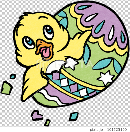 chick jumping out of easter egg chick jumping out of easter egg 101525190