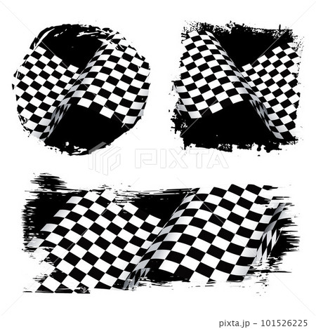 Race grunge checkered flags 101526225