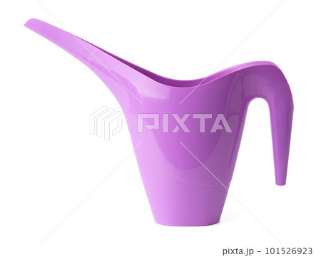 Plastic watering can isolated on white background 101526923