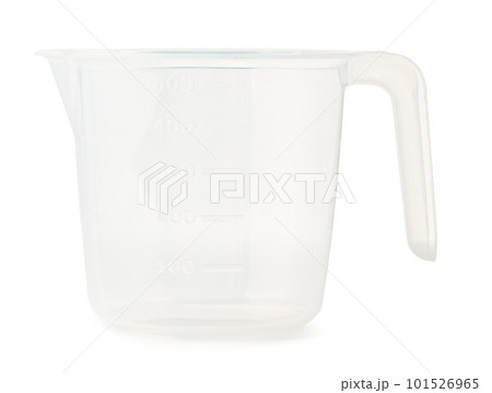 Measuring plastic cup isolated on white background Measuring plastic cup isolated on white background 101526965