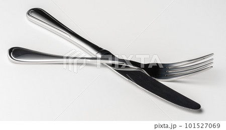 Fork and knife isolated on white background 101527069