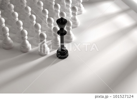 Chess pieces King with pawns 3d rendering Chess pieces King with pawns 3d rendering 101527124