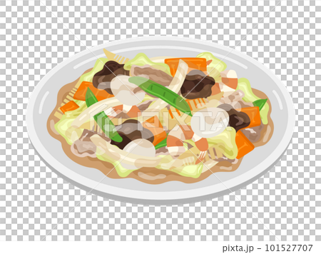 Illustration of Happosai served on a plate Illustration of Happosai served on a plate 101527707