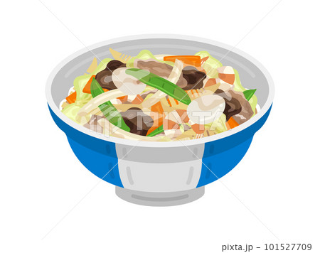 丼に入った、中華丼のイラスト 丼に入った、中華丼のイラスト 101527709