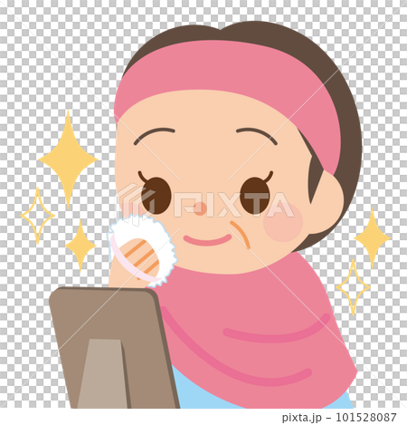 化粧をする女性 101528087