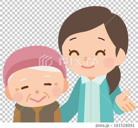 案内される高齢の女性 101528091