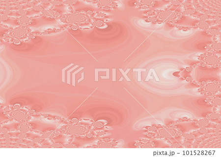 サーモンピンク色の日本的なフラクタルデザイン 101528267
