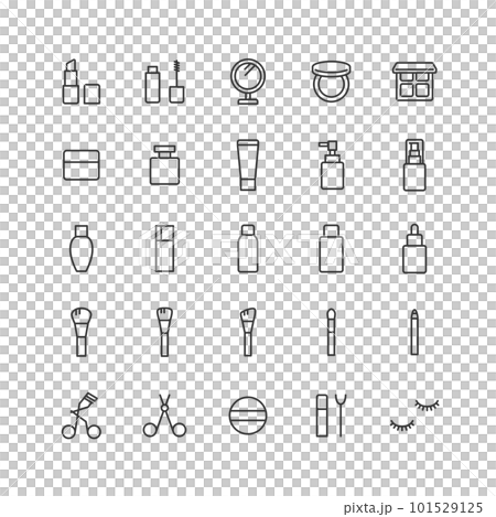 Cosmetic line drawing icon set Cosmetic line drawing icon set 101529125