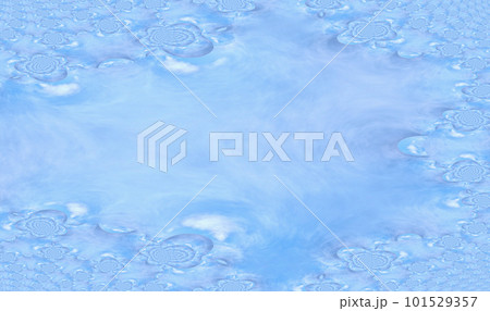 水色の背景のフラクタル画像 水色の背景のフラクタル画像 101529357