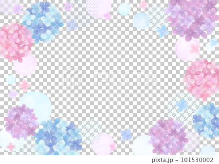 水彩畫的繡球花的插圖框架 水彩畫的繡球花的插圖框架 101530002