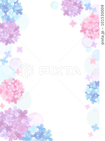 水彩で描いた紫陽花のイラストフレーム 水彩で描いた紫陽花のイラストフレーム 101530009