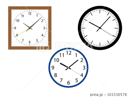 壁掛け時計のイラストセット 101530578