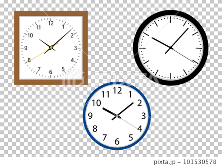 壁掛け時計のイラストセット 101530578