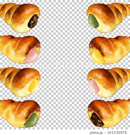 手繪水彩短號插畫方框左右 101530978