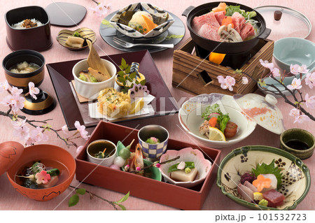 和食・日本料理・春の会席料理 ・桜	 101532723