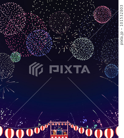ヤグラと見上げた夜空の花火1 101532803