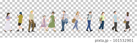 Vector illustration of people such as women, men and children 101532901