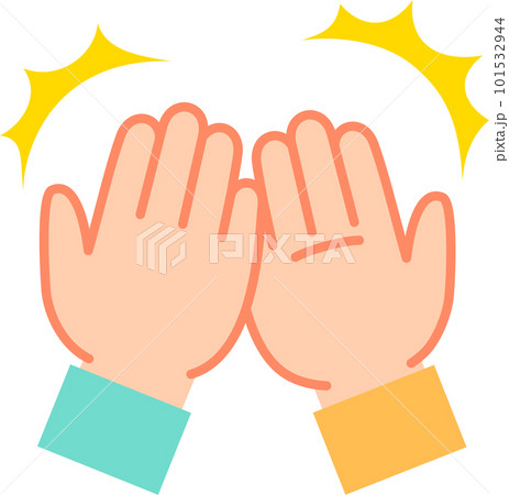 ハイタッチする手 ハイタッチする手 101532944