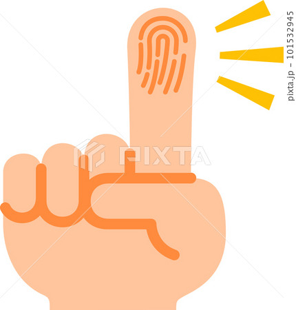人差し指の指紋のデフォルメイラスト 人差し指の指紋のデフォルメイラスト 101532945