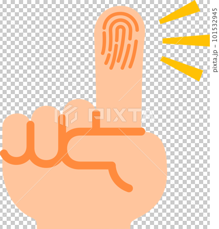 人差し指の指紋のデフォルメイラスト 人差し指の指紋のデフォルメイラスト 101532945