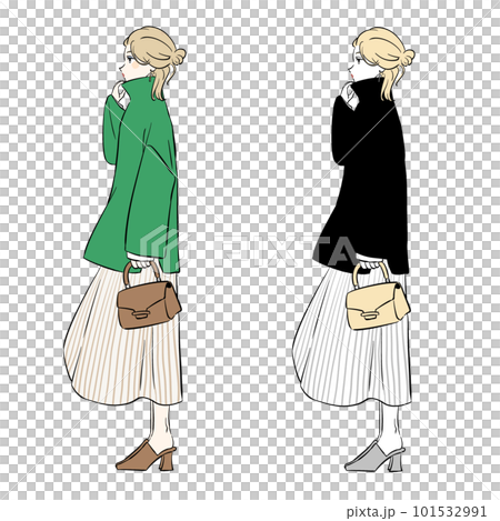 Knitted long skirt fashionable woman 101532991