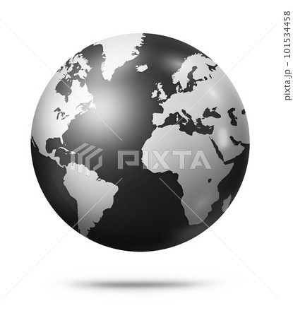 Black earth globe isolated on white background Black earth globe isolated on white background 101534458