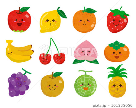 フルーツのキャラクターセット 101535056