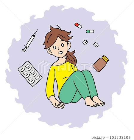 薬物依存症の女性 101535102