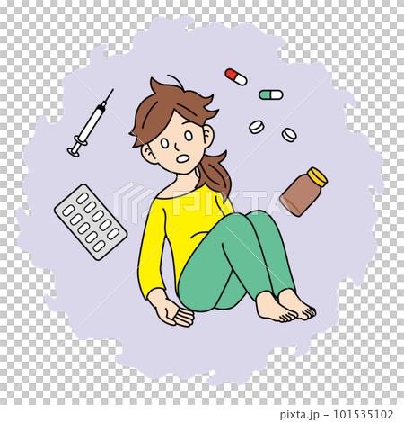 薬物依存症の女性 101535102