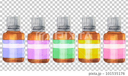 Illustration of essential oil painted by watercolor Illustration of essential oil painted by watercolor 101535176