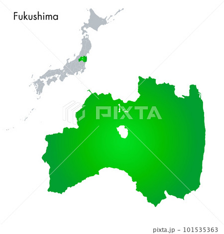 福島県と日本列島地図