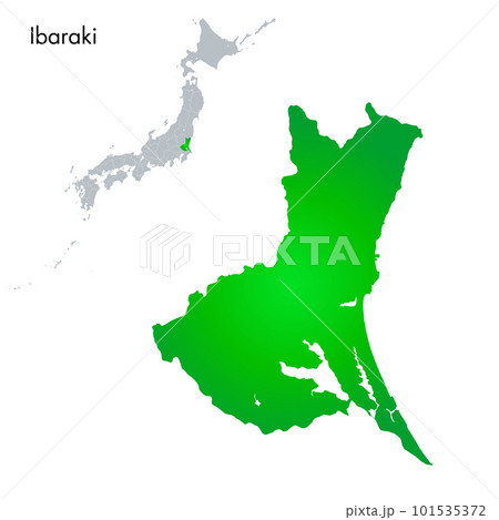 茨城県と日本列島地図