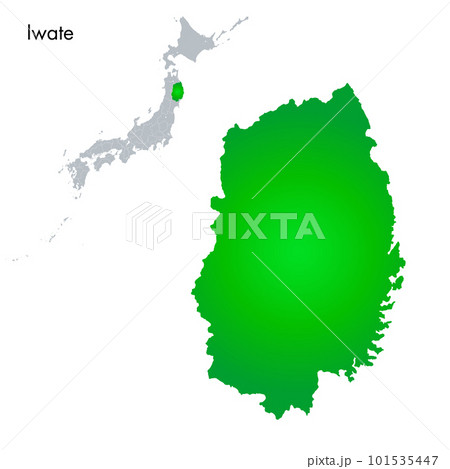 岩手県と日本列島地図