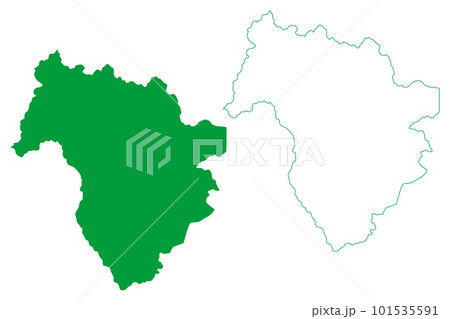 Atilio Vivacqua municipality (Espirito Santo state, Municipalities of Brazil, Federative Republic of Brazil) map vector illustration, scribble sketch map 101535591