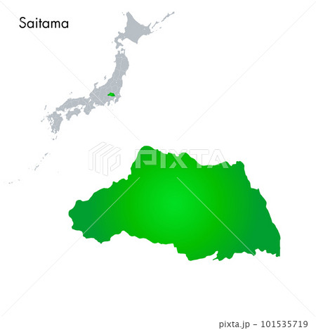 埼玉県と日本列島地図