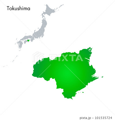 徳島県と日本列島地図