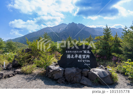 《鹿児島県》桜島　湯之平展望所・湯之平展望所からの風景 101535778