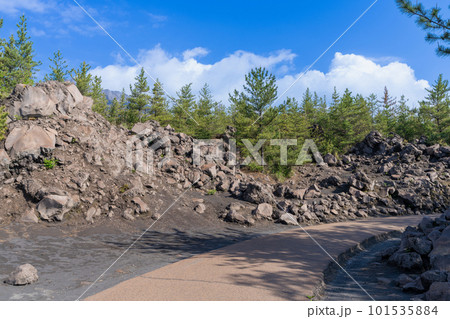 《鹿児島県》桜島　有村溶岩展望所・有村溶岩展望所からの風景 101535884